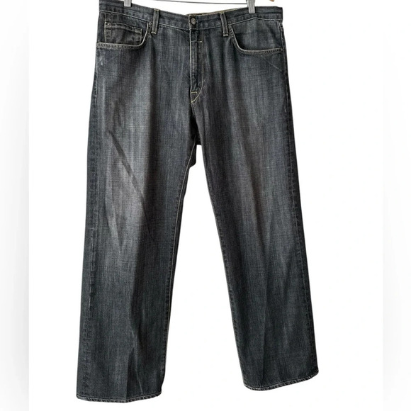 Jake Agave Men’s Mid-Rise Relaxed Straight Waterman Denim Jeans - Picture 2 of 16